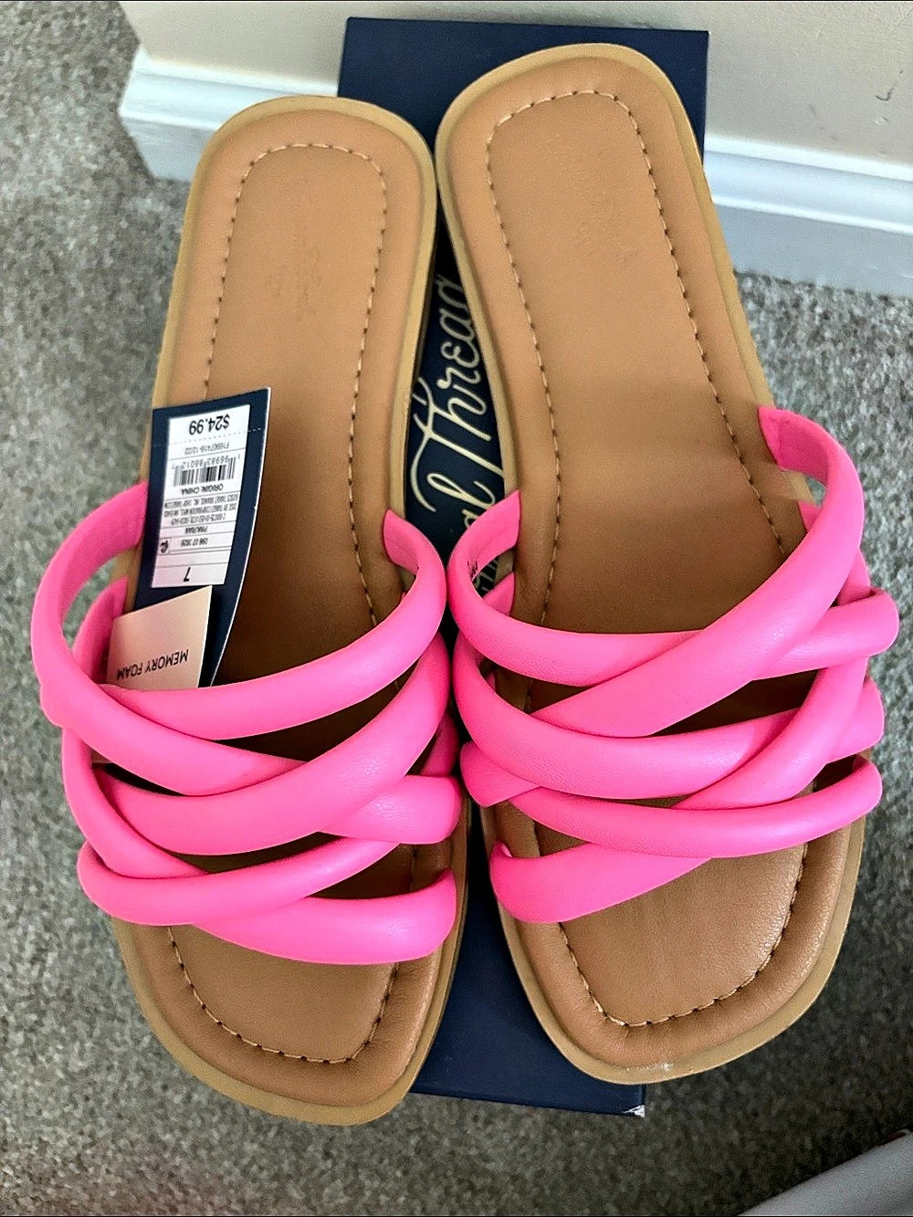Universal Thread Rian Slide Sandals Pink US 7
